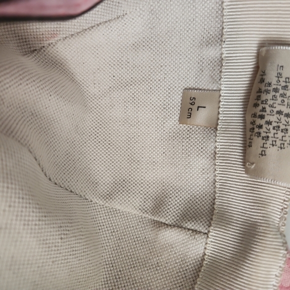 Gucci GG Supreme Monogram Canvas Cotton Baseball Cap, Pink Size Large - Picture 13 of 13